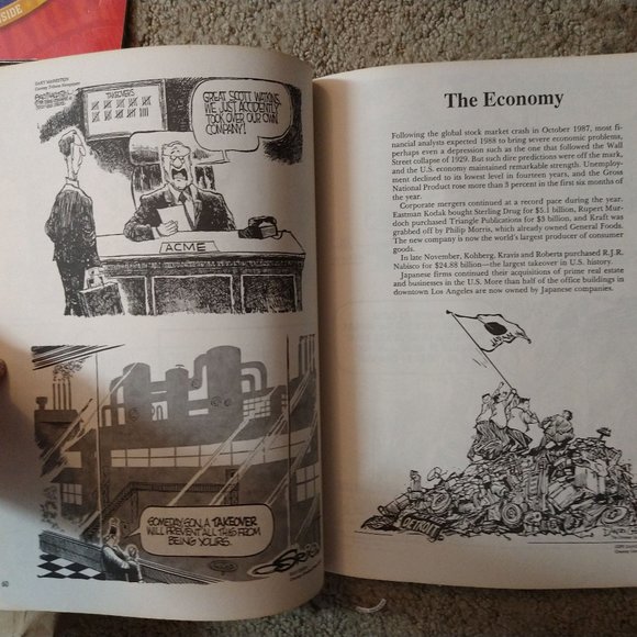 Best Editorial Cartoons of Year 1989 Charles Brooks paperback vintage politics - Picture 8 of 10